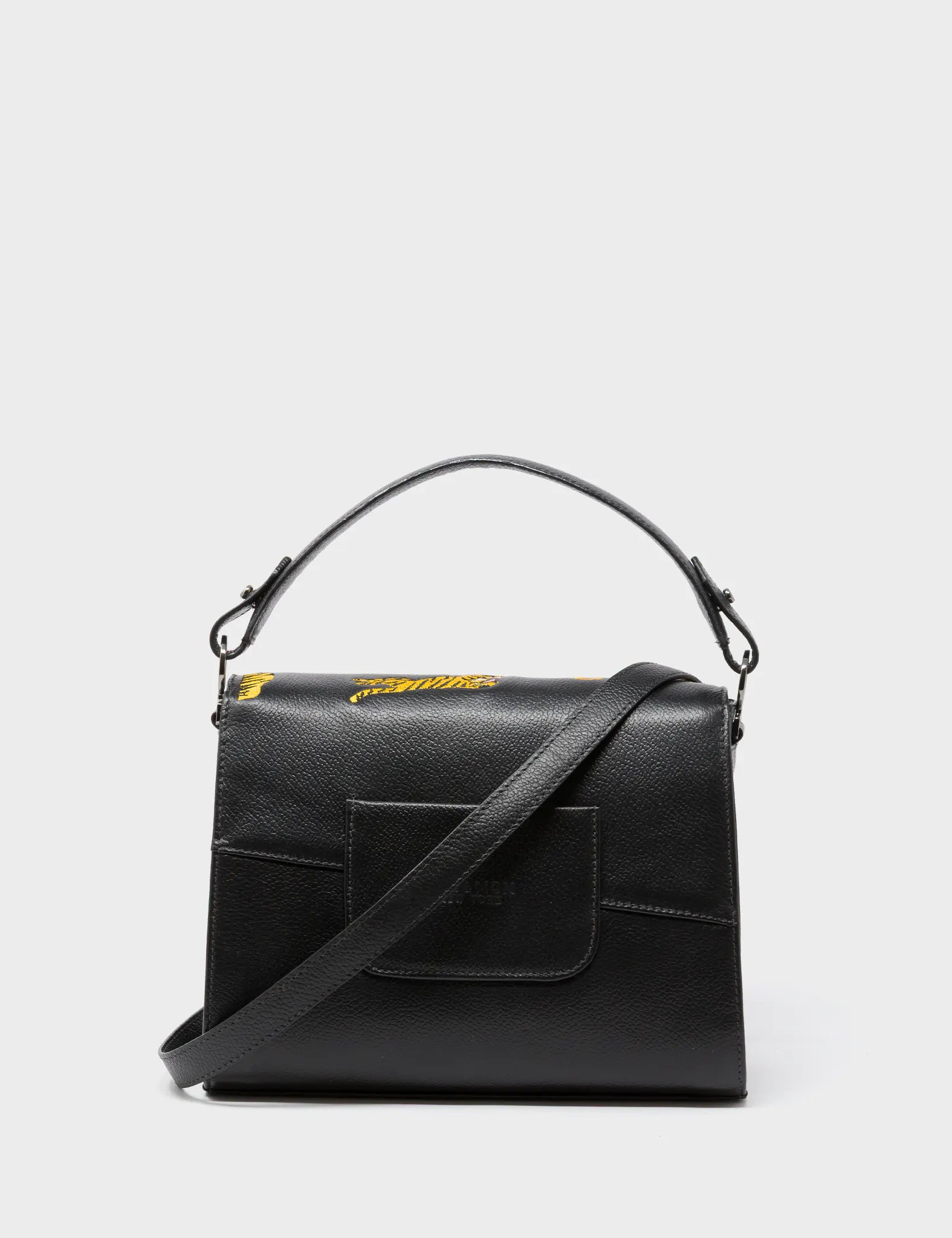 Anastasio Mini Crossbody Handbag Black Leather - Tiger Rumble