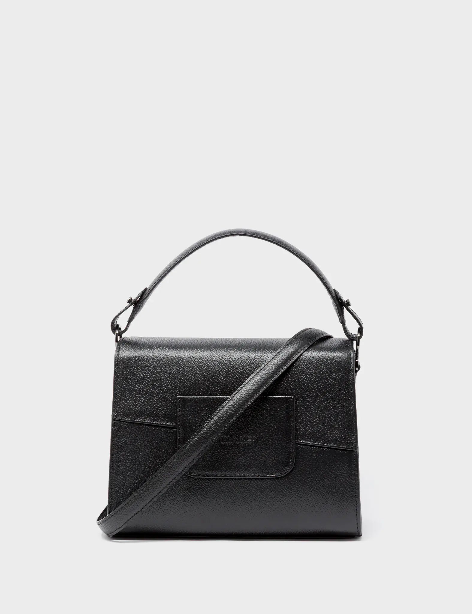 Anastasio Mini Crossbody Handbag Black Leather - Tiger and Snake Print