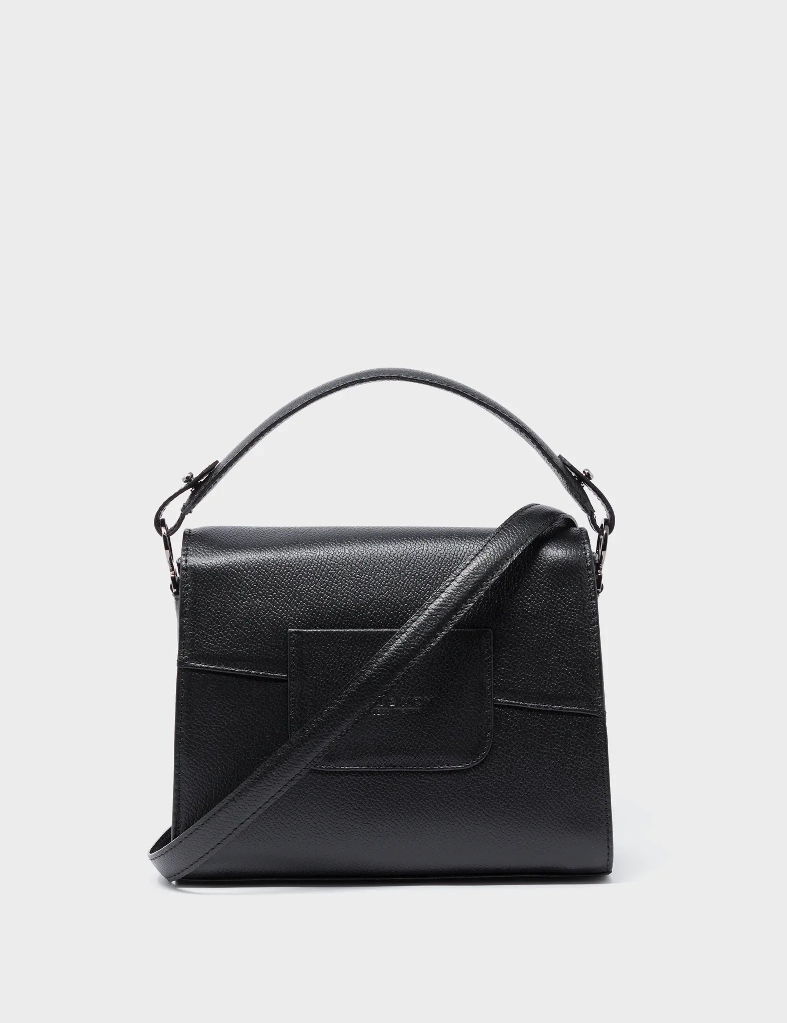 Anastasio Mini Crossbody Handbag Black Leather - All Over Eyes Embroidery