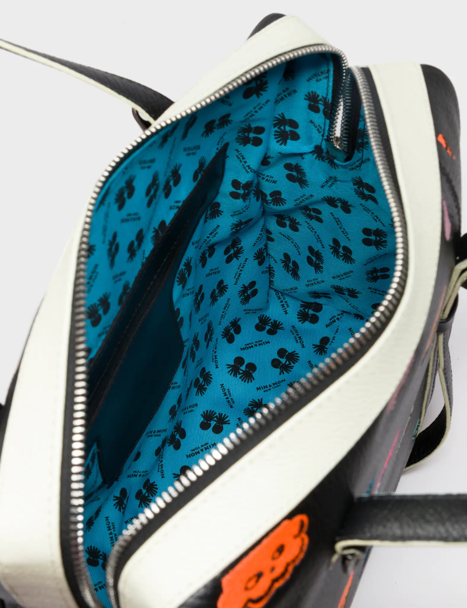 Esther Almond and Black Satchel Bag - Happy Clouds Design