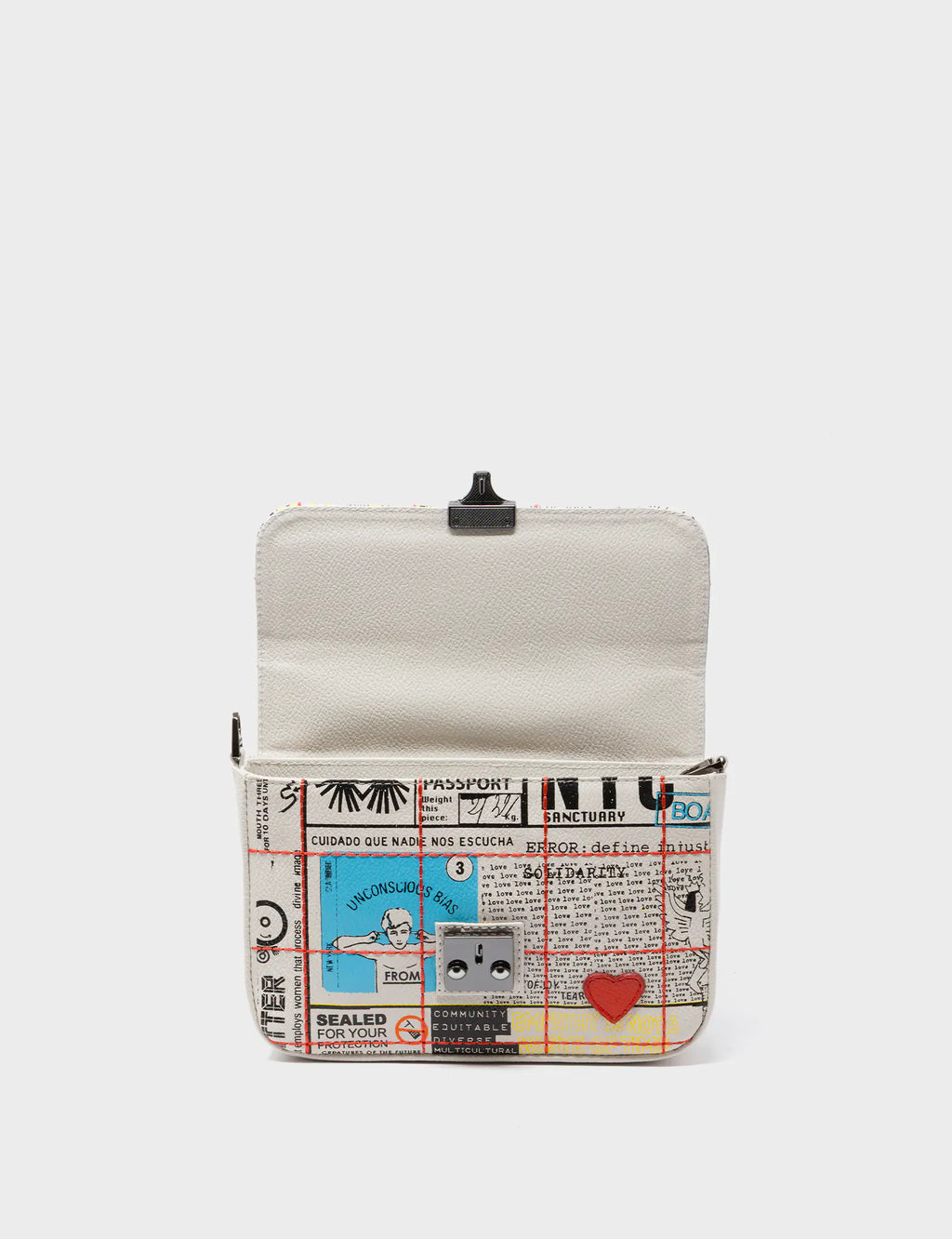 Amantis Cream Leather Crossbody Mini Handbag - Kind Type Design