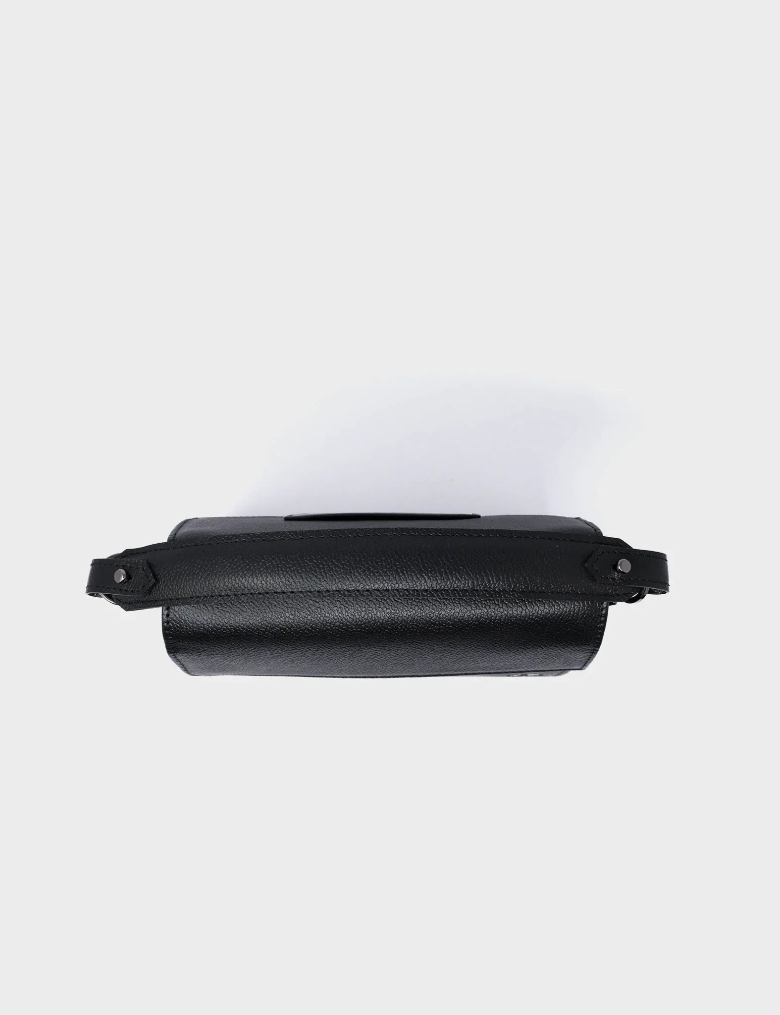 Anastasio Mini Crossbody Handbag Black Leather - All Over Eyes Embroidery