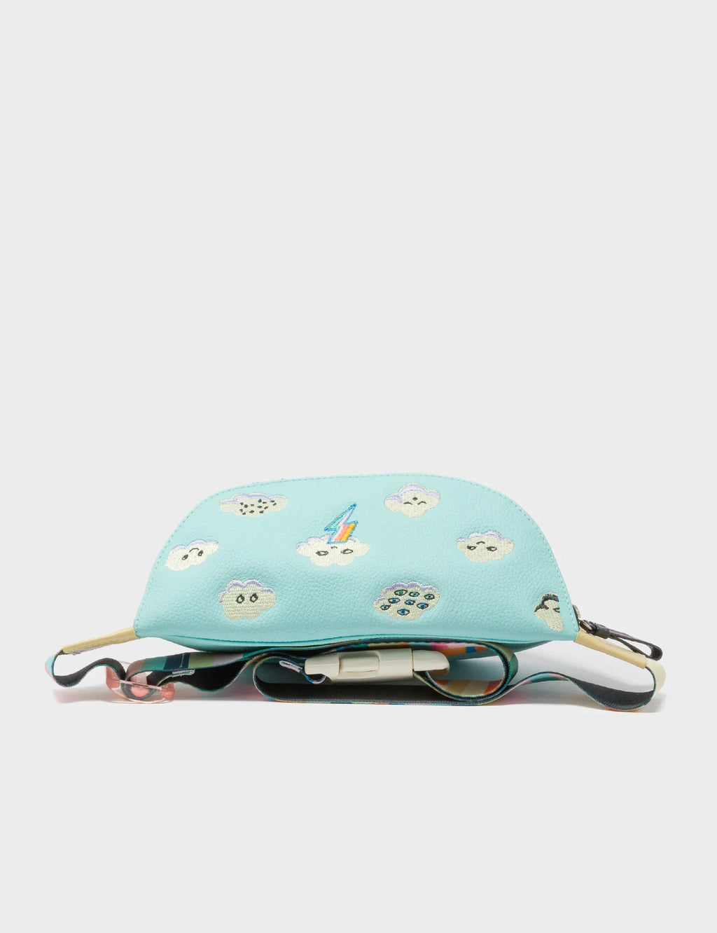 Harold Fanny Pack Cocoon Leather - Happy Clouds Embroidery