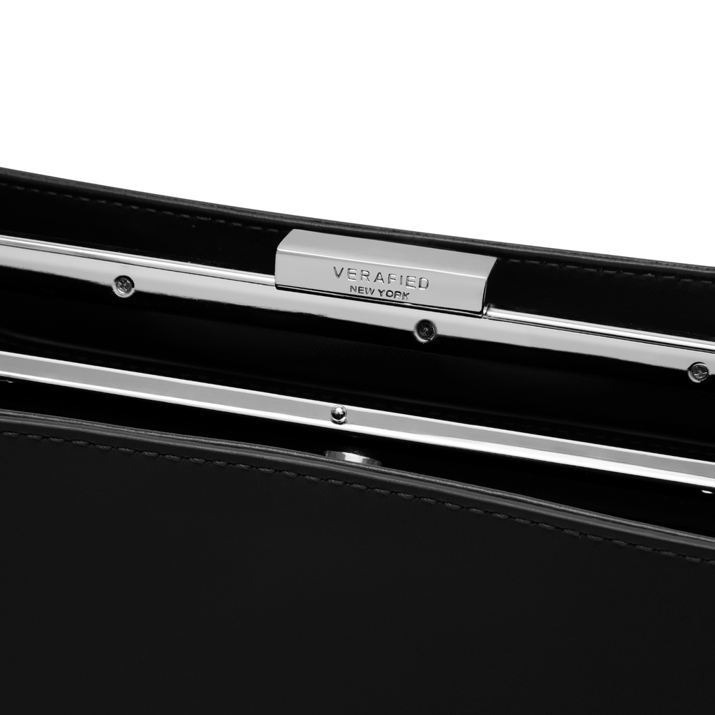 Silver Noir Éclair Bag