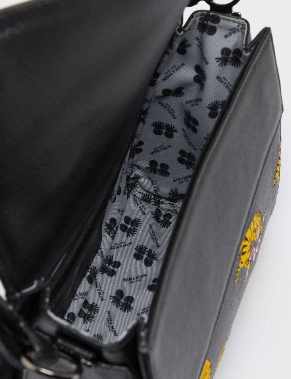 Anastasio Mini Crossbody Handbag Black Leather - Tiger Rumble
