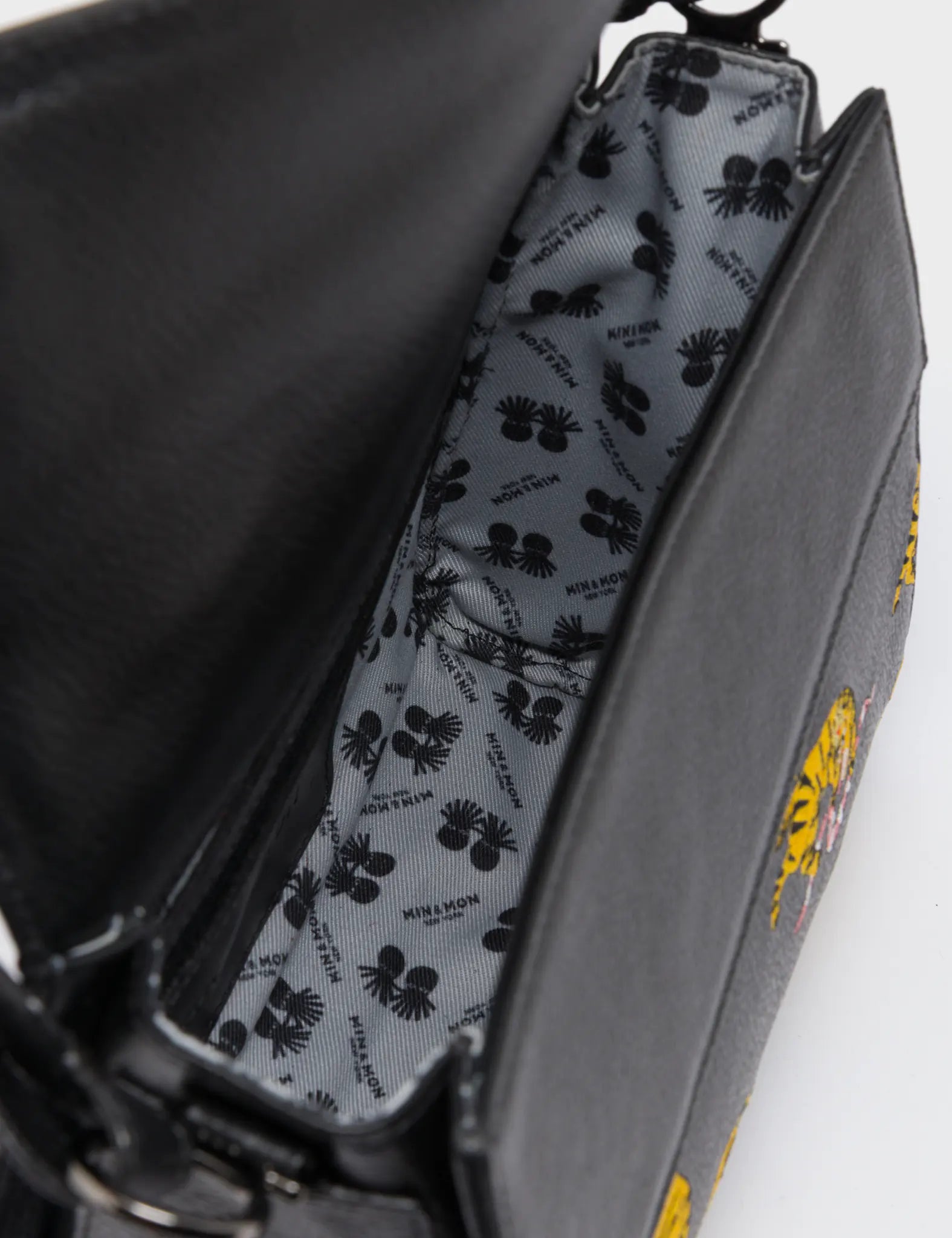 Anastasio Mini Crossbody Handbag Black Leather - Tiger Rumble