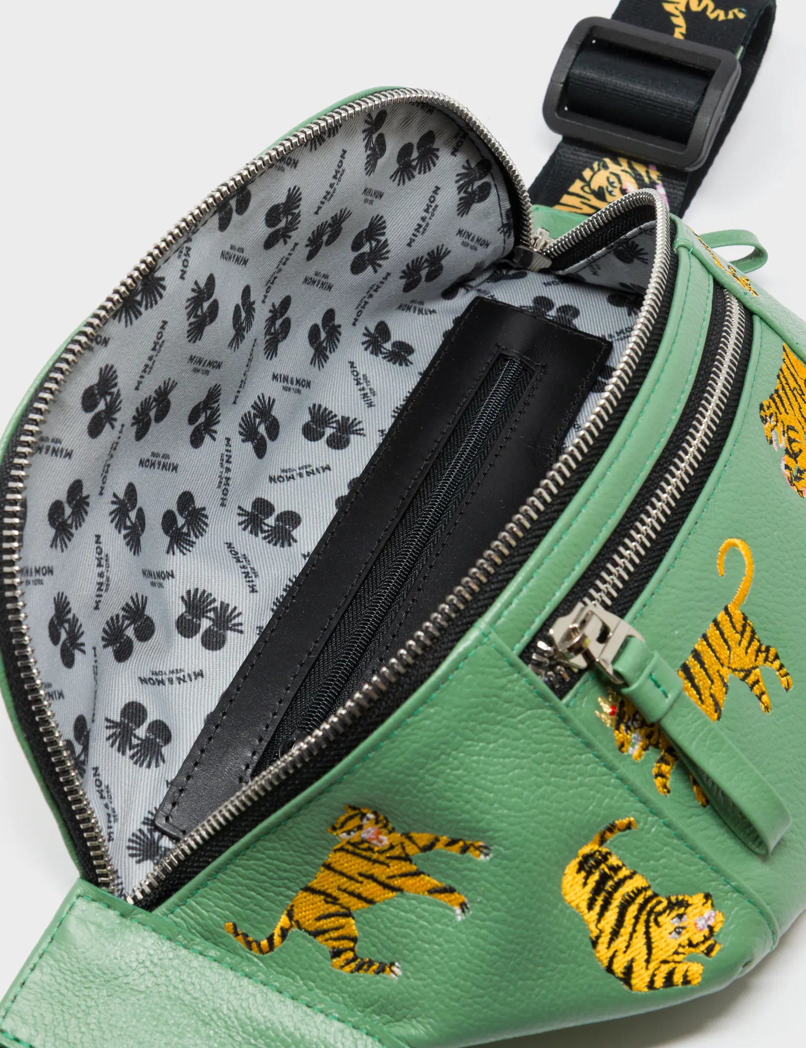 Harold Fanny Pack Basil Green Leather - Tiger Rumble