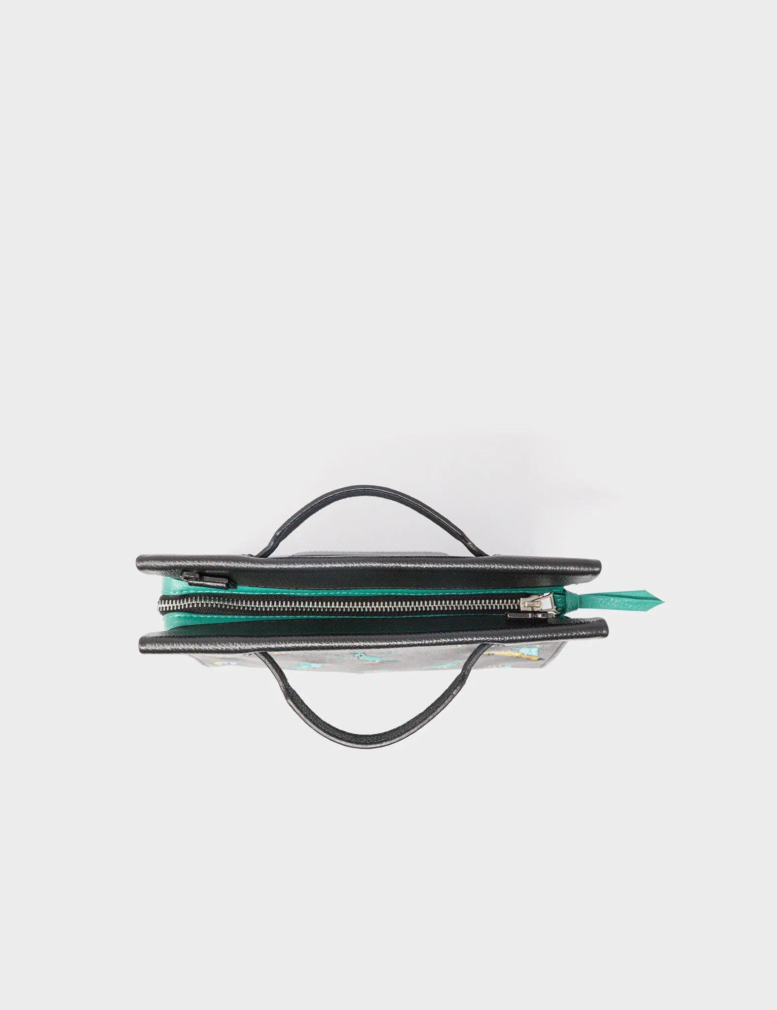 Vali Crossbody Small Black Leather Bag - Pigeonista Embroidery