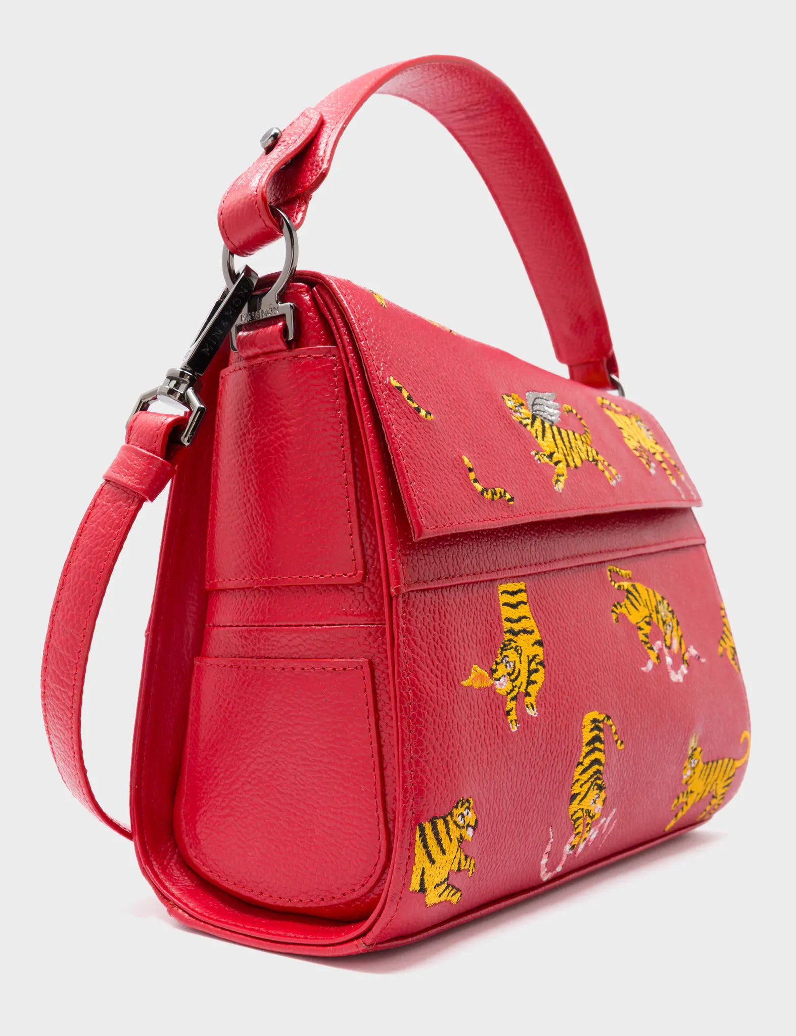 Anastasio Mini Crossbody Handbag Jester Red Leather - Tiger Rumble