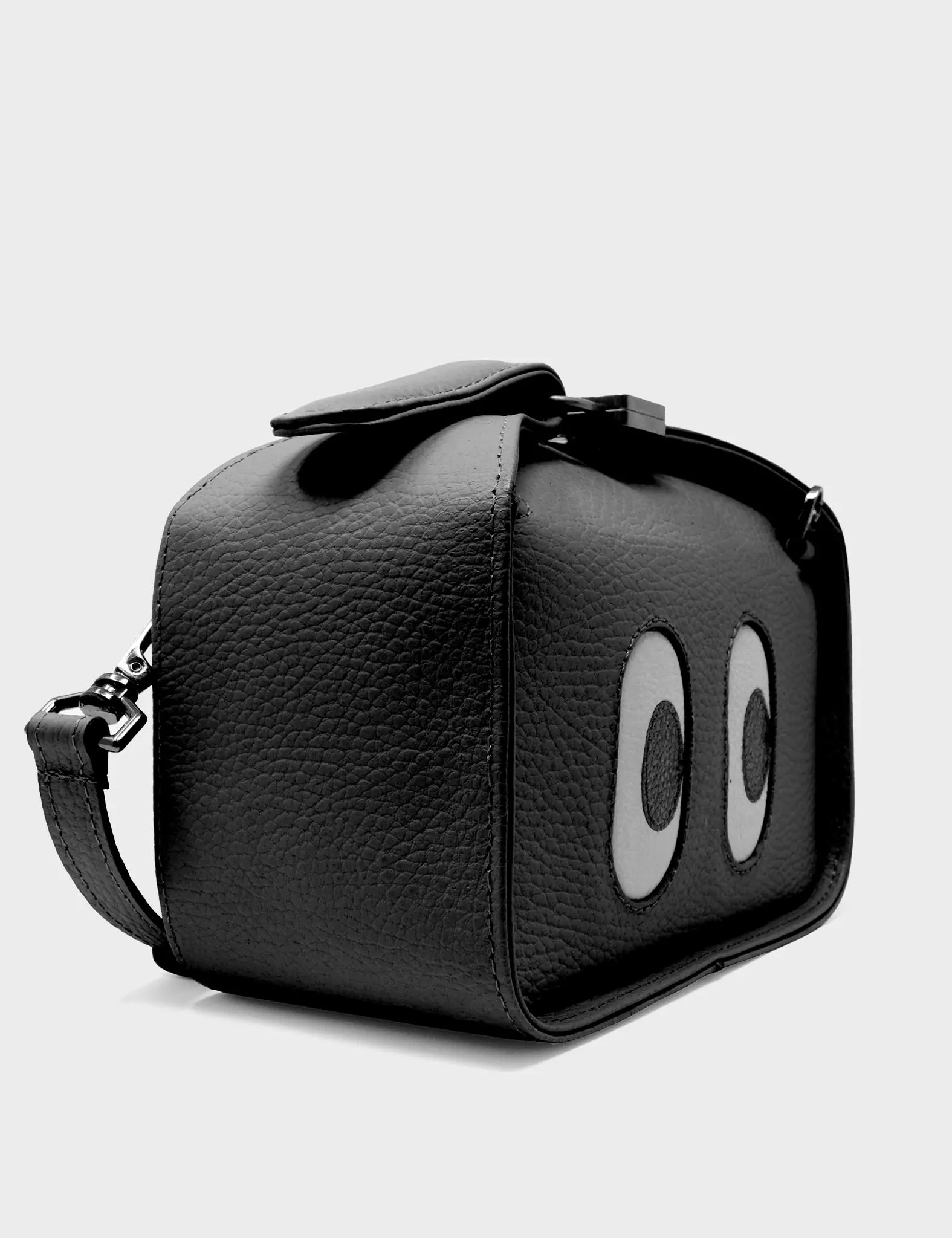 Benji Micro Crossbody Black Leather Bag - Look Up 👀