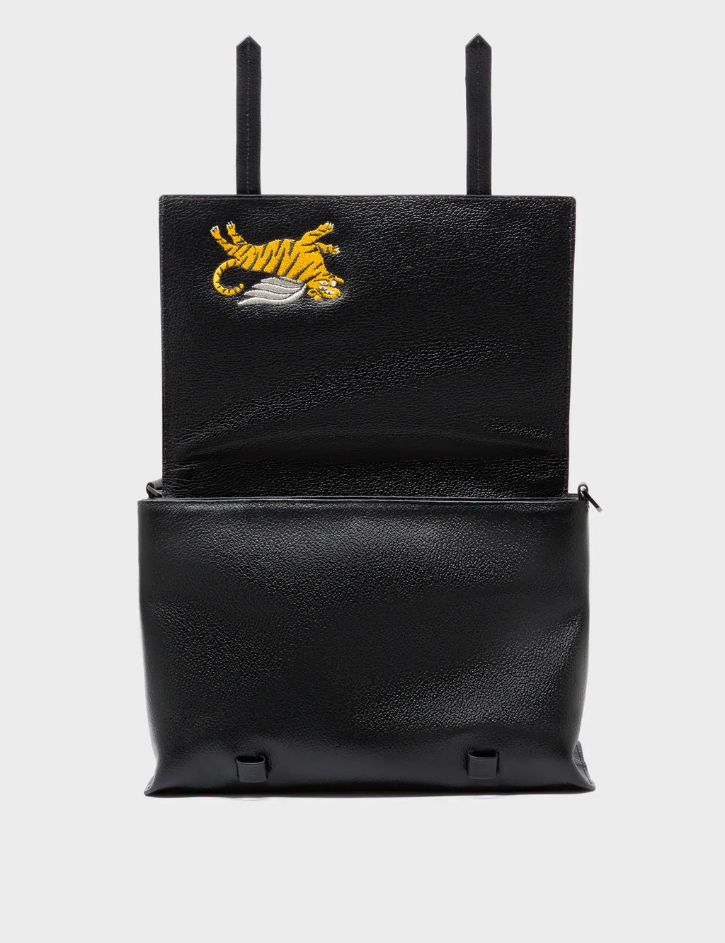 Victor Basil Green Reversible Small Messenger Bag - Happy Tiger Design 