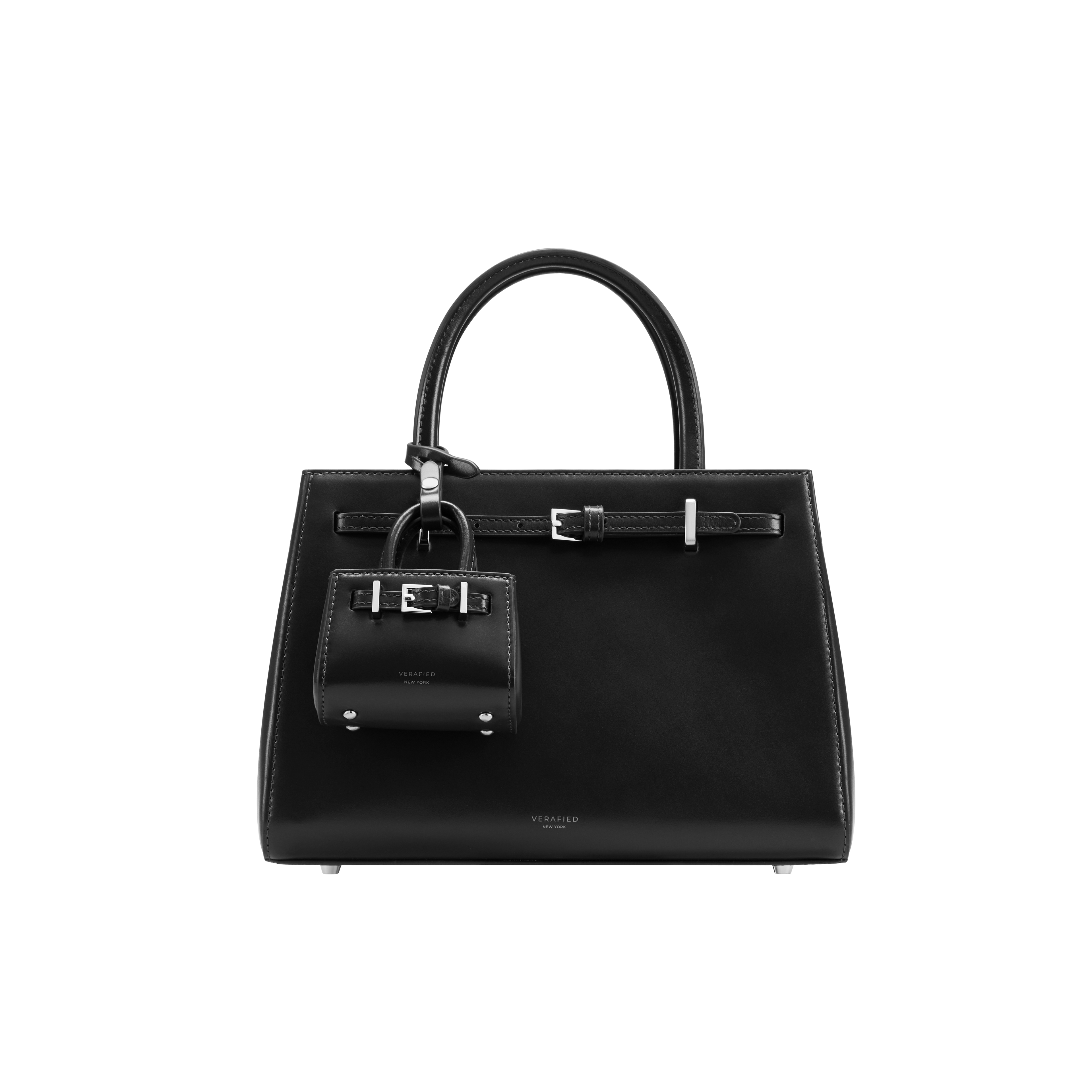 Noir Leather Book Tote Bag 25