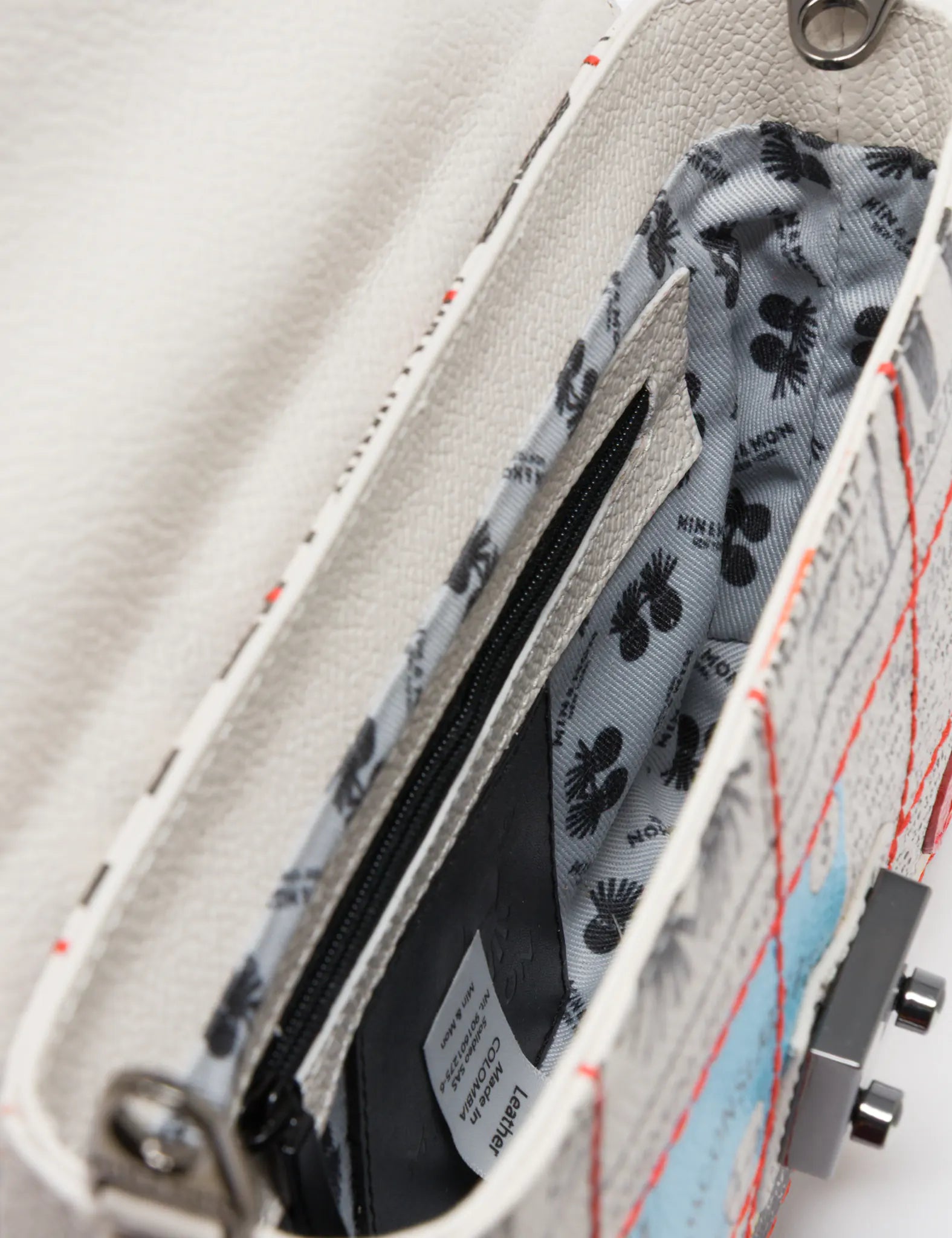 Amantis Cream Leather Crossbody Mini Handbag - Kind Type Design