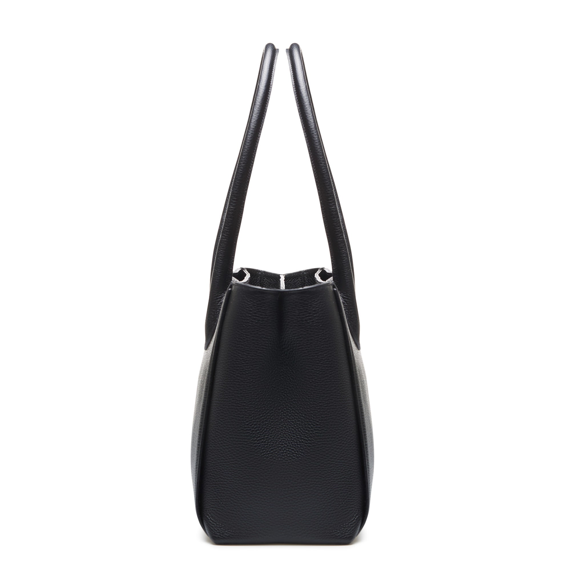 Cadeau d'Isabel black calfskin leather handbag and wallet set