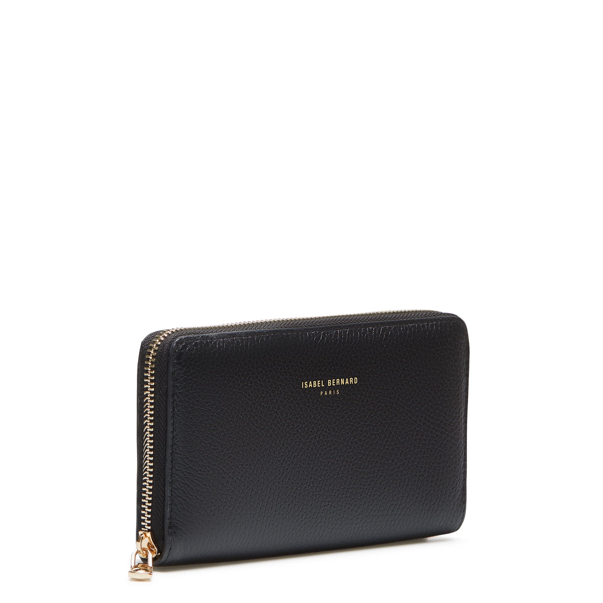 Cadeau d'Isabel black calfskin leather handbag and wallet set