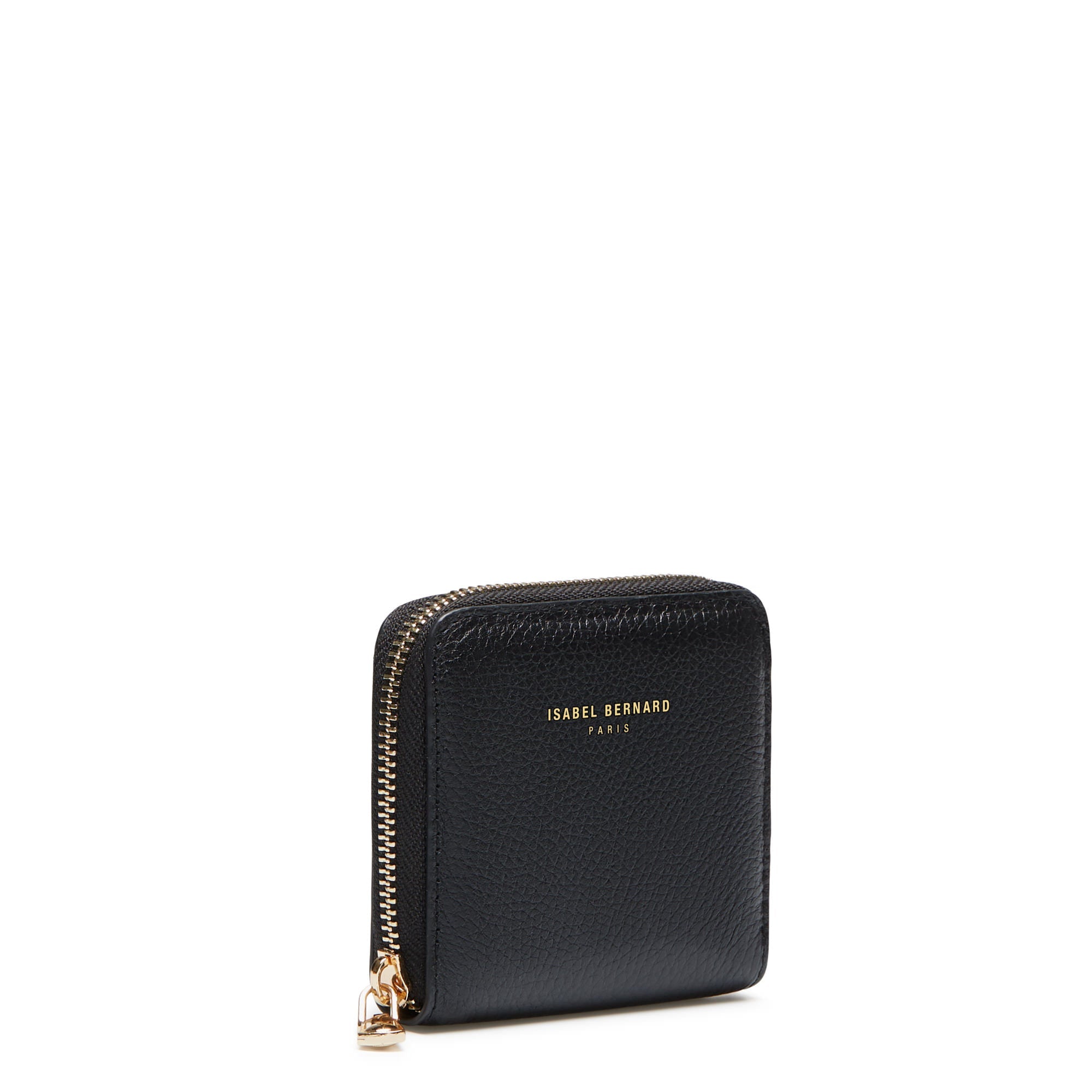 Cadeau d'Isabel black calfskin leather handbag and wallet set