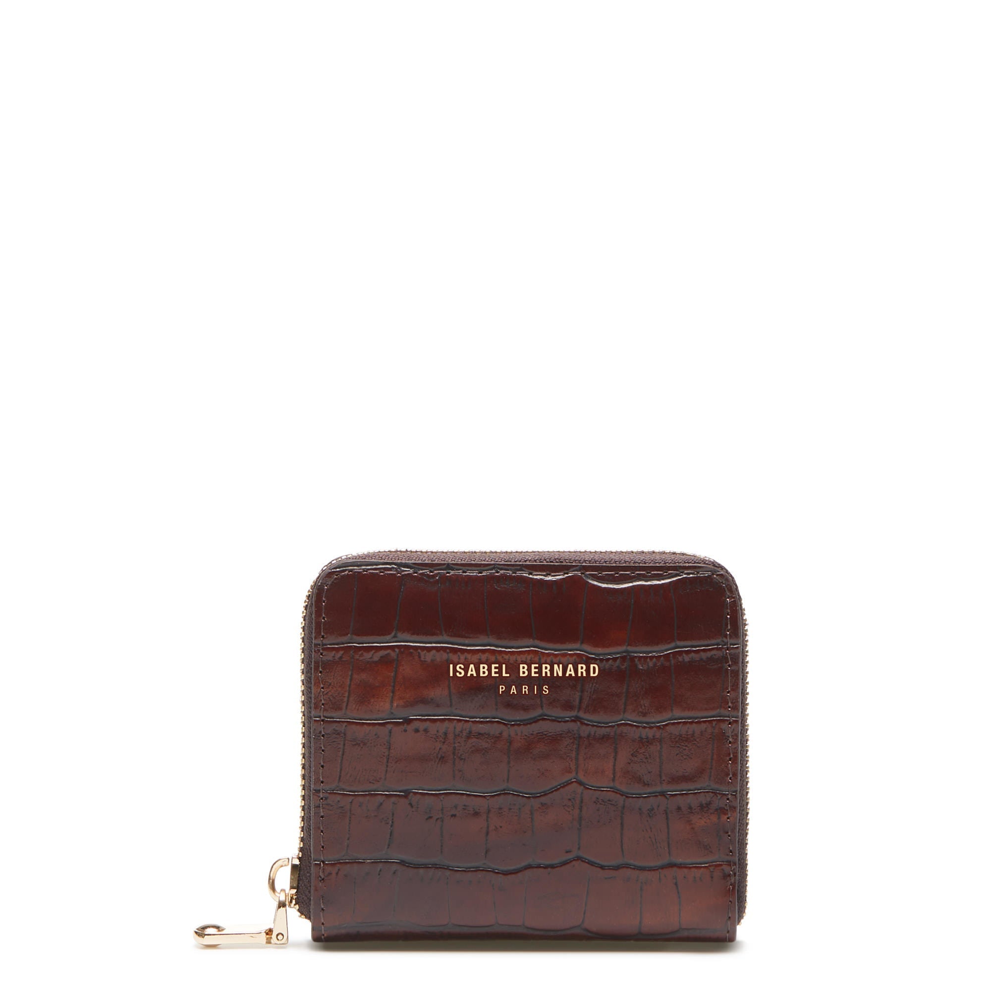 Cadeau d'Isabel croco brown calfskin leather shopper and wallet set