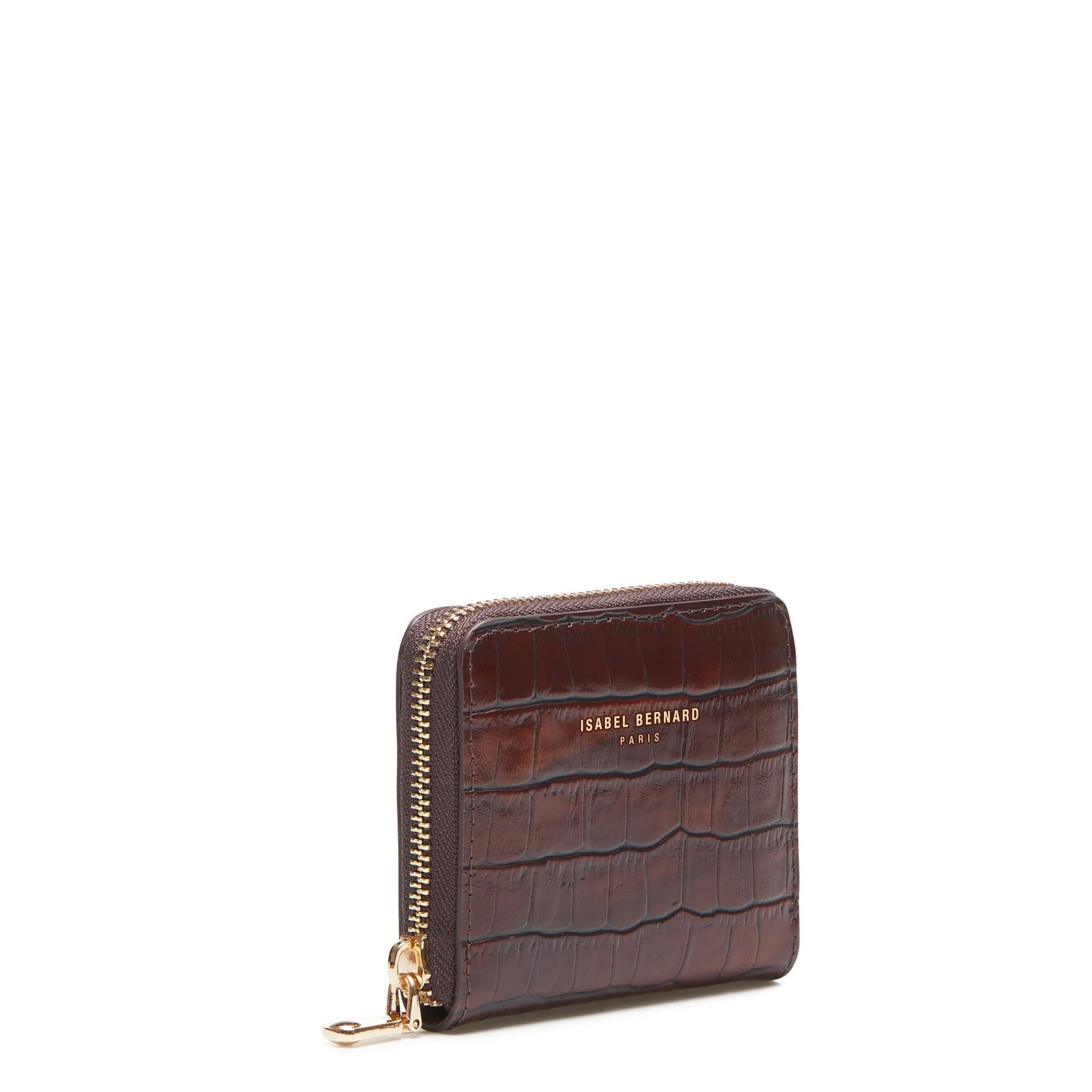 Cadeau d'Isabel croco brown calfskin leather shopper and wallet set