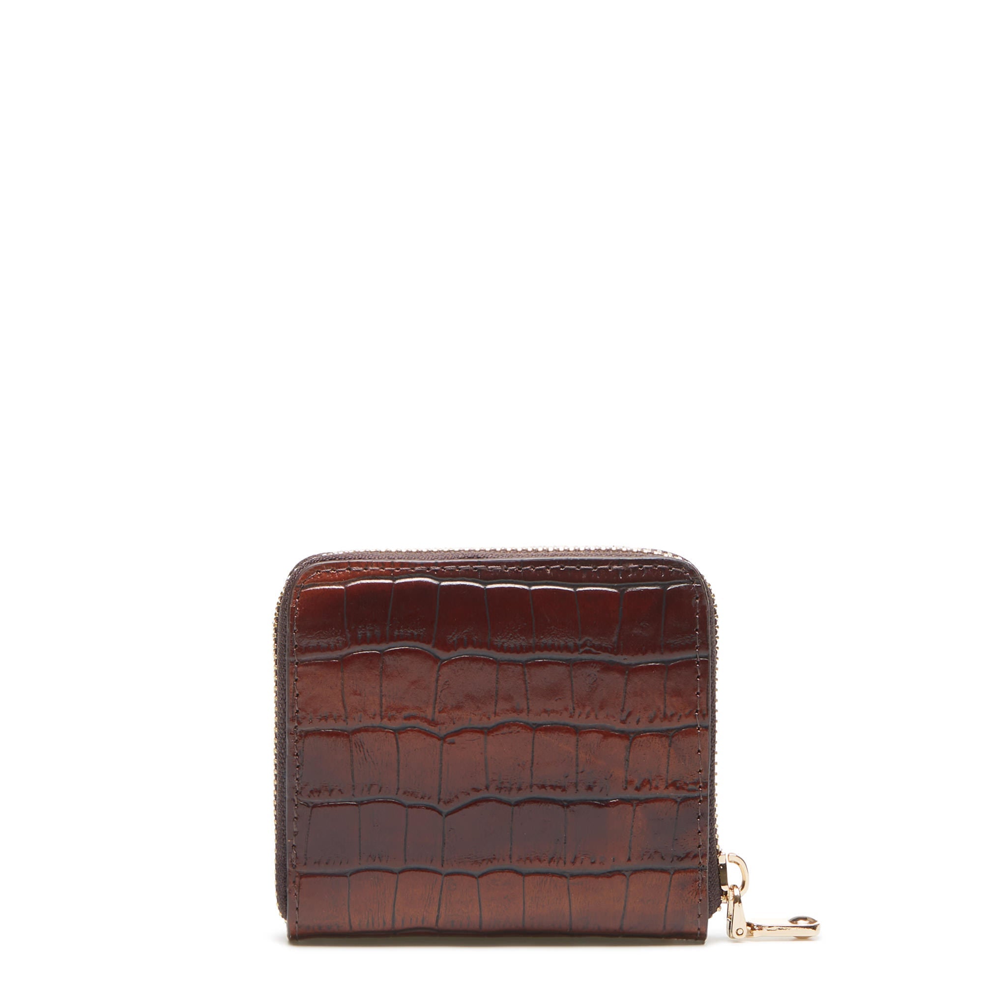 Cadeau d'Isabel croco brown calfskin leather shopper and wallet set