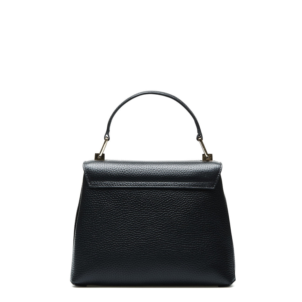 Femme Forte Heline black calfskin leather handbag
