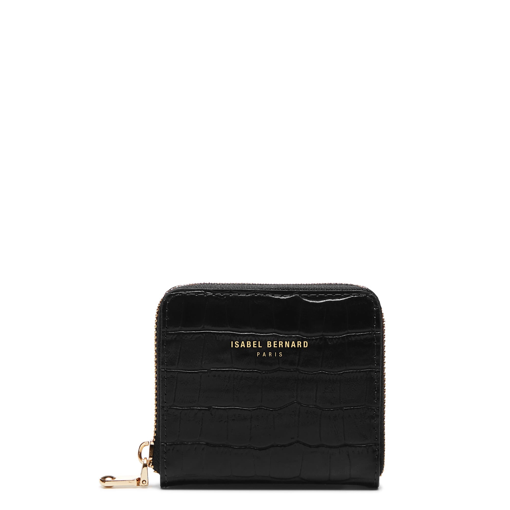 Cadeau d'Isabel croco black calfskin leather shopper and wallet set