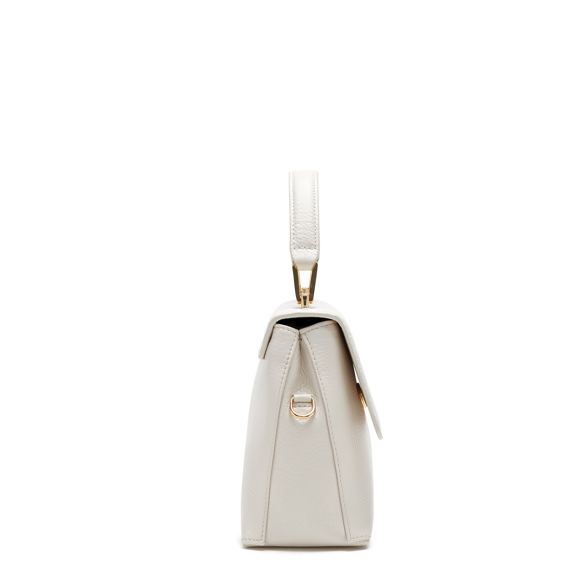 Femme Forte Heline cream calfskin leather handbag