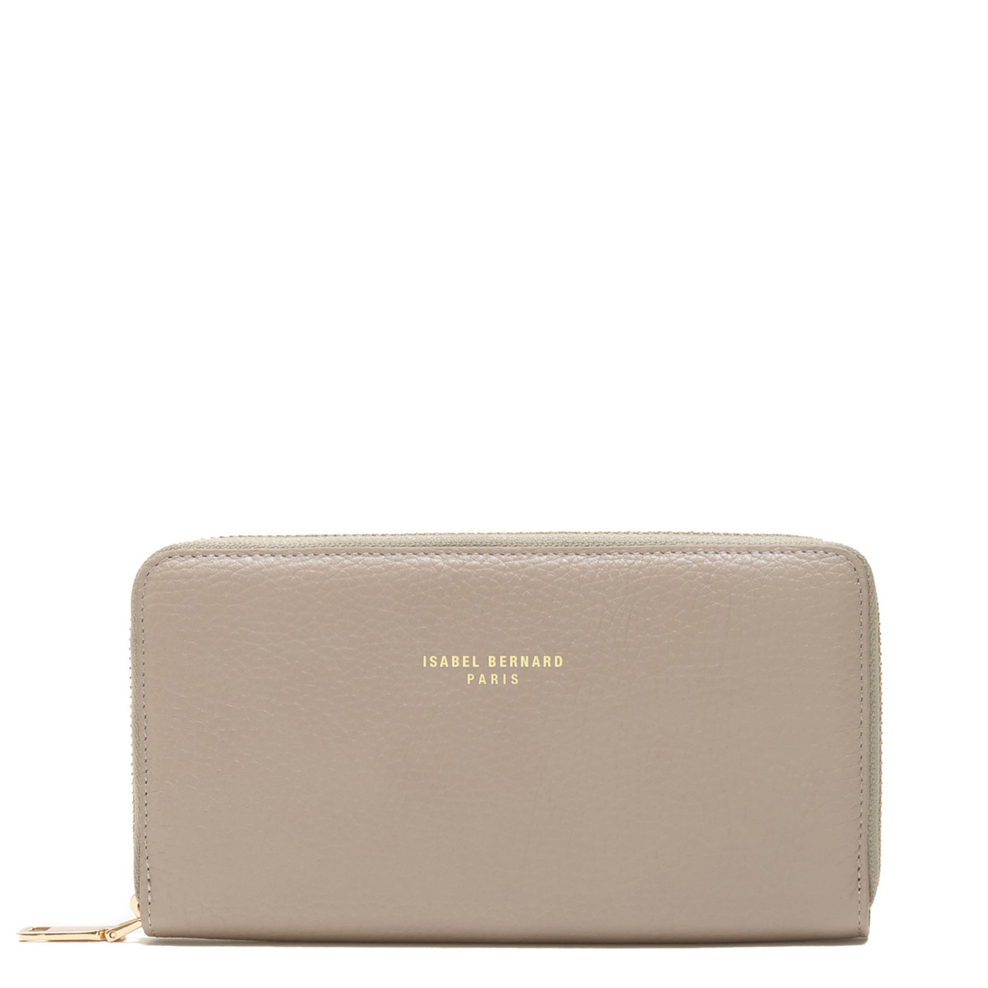 Cadeau d'Isabel taupe calfskin leather handbag and wallet set