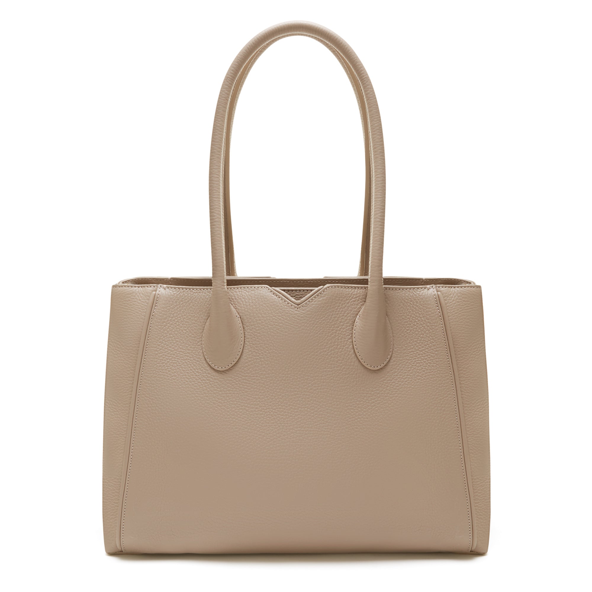 Honoré Cloe taupe calfskin leather handbag