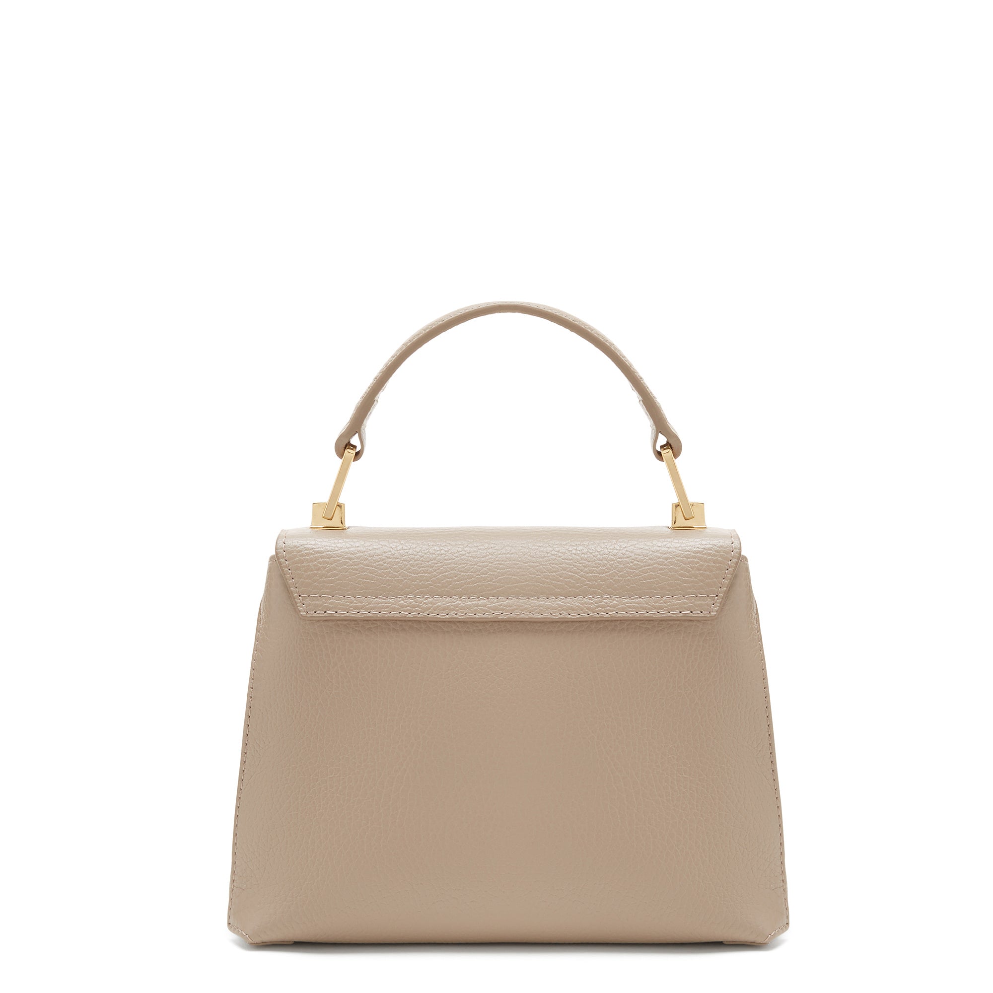 Femme Forte Heline taupe calfskin leather handbag