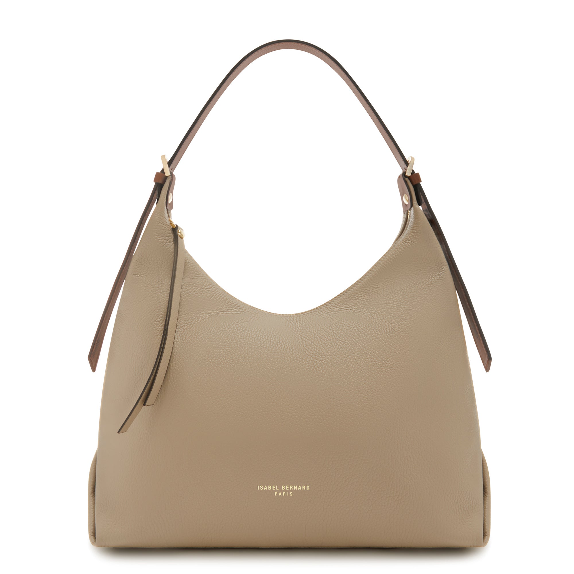 Honoré Muriel taupe calfskin leather shoulder bag