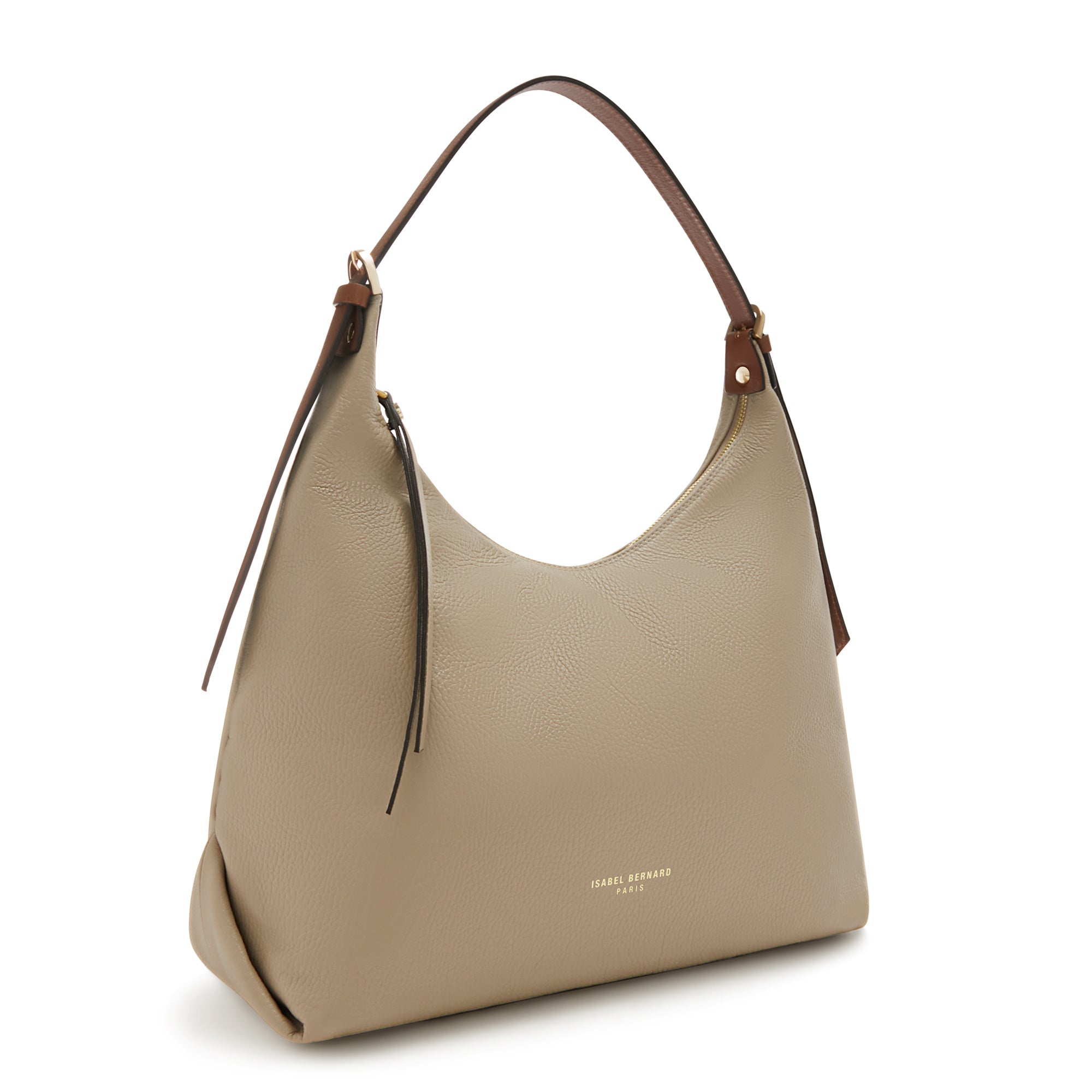 Honoré Muriel taupe calfskin leather shoulder bag