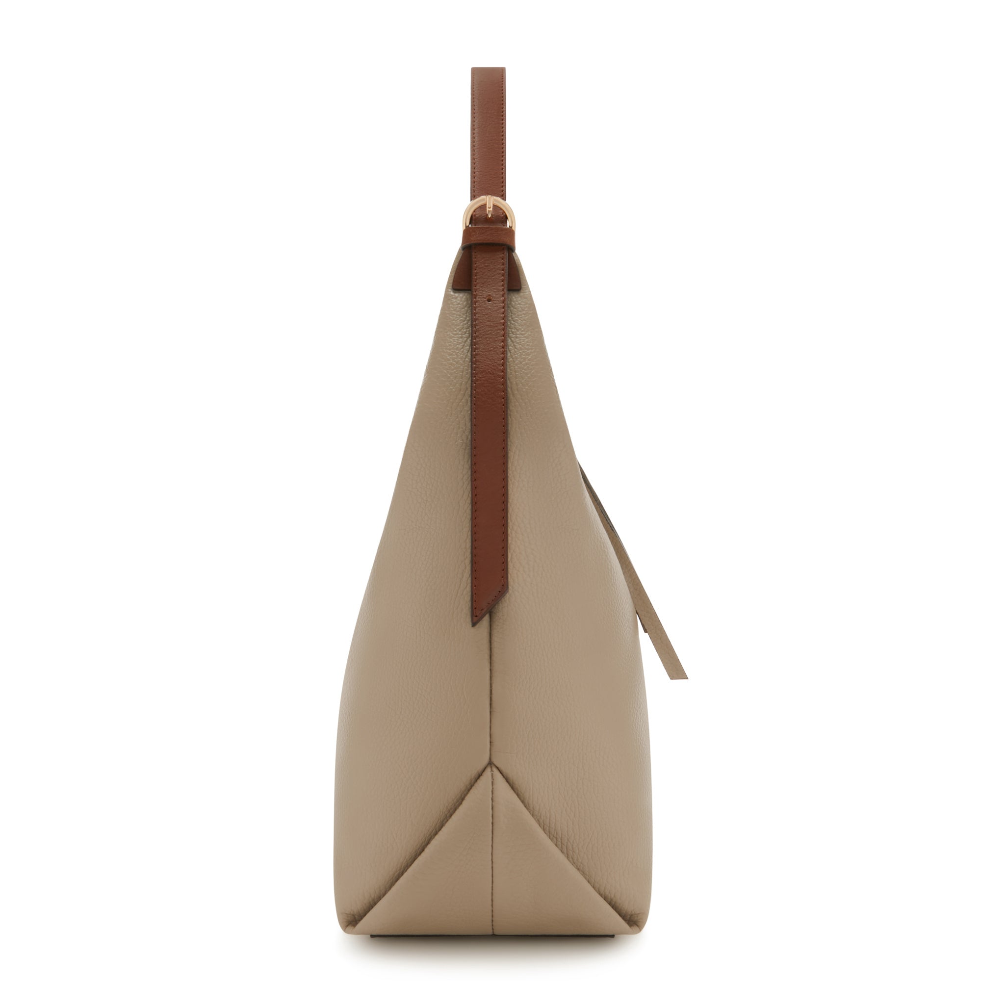 Honoré Muriel taupe calfskin leather shoulder bag