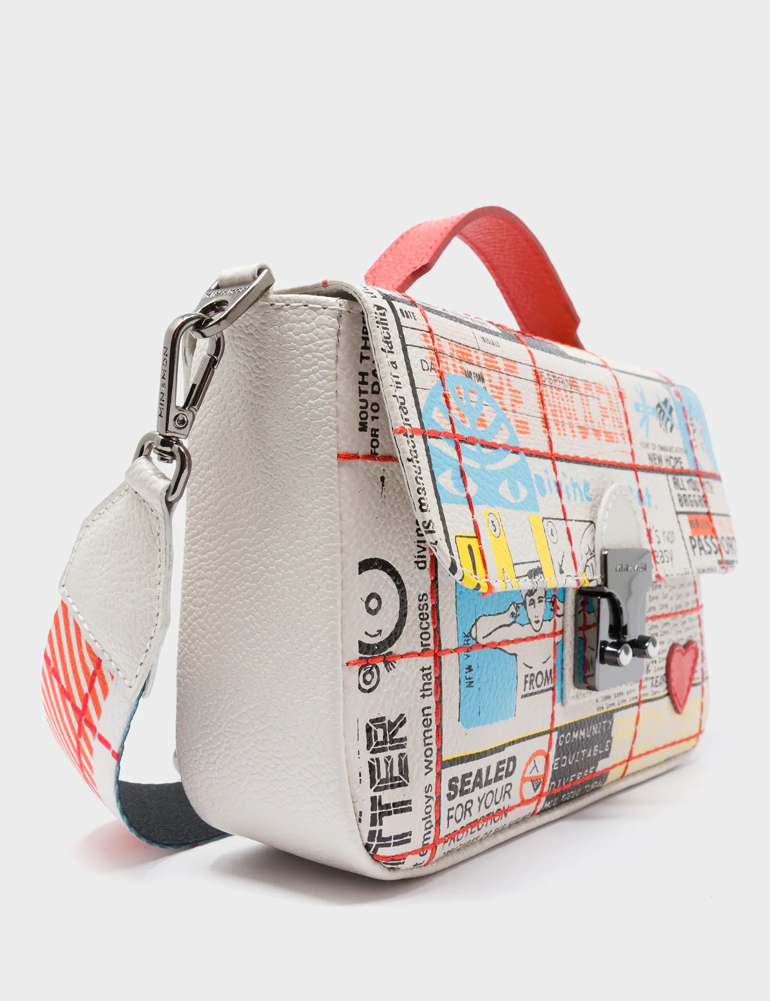 Amantis Cream Leather Crossbody Mini Handbag - Kind Type Design