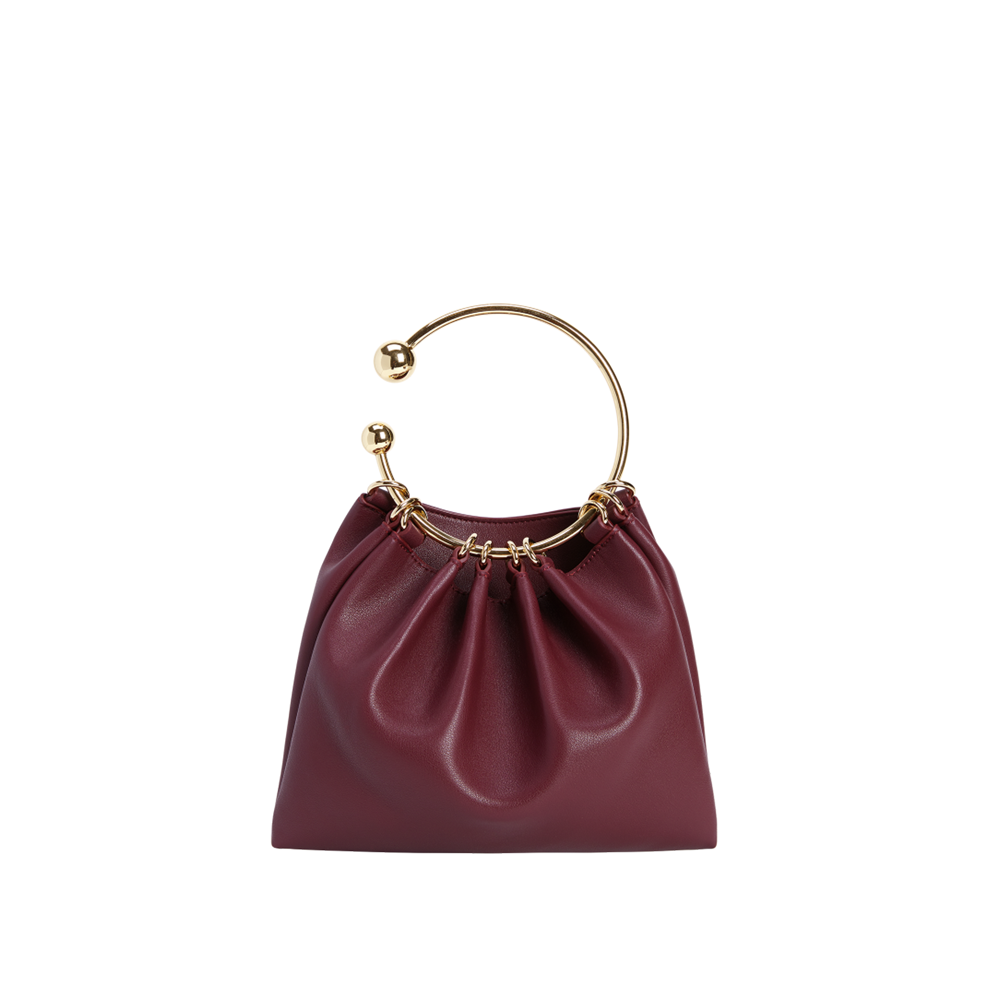 Burgundy Ring Handle Bag