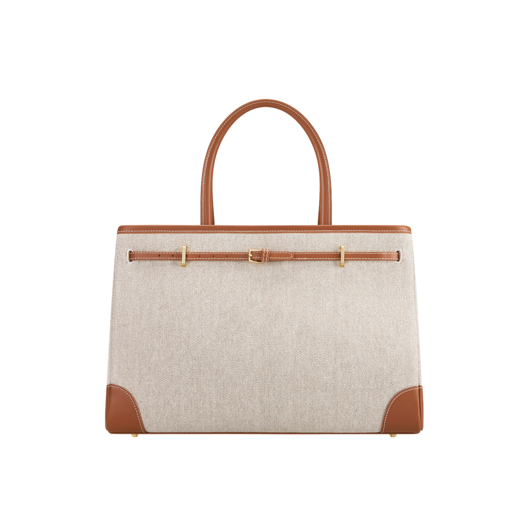 Caramel Canvas Book Tote Bag 33 (Final Sale)