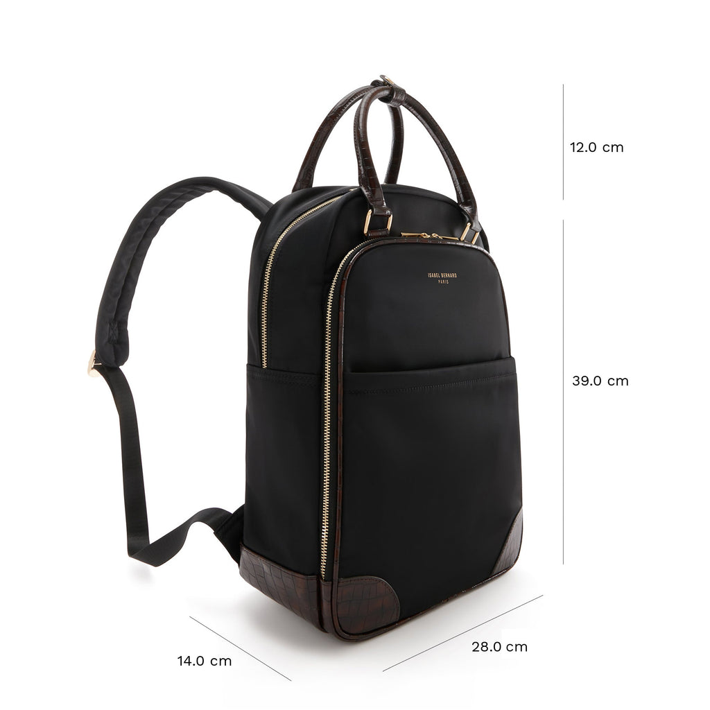 Cadeau d'Isabel black back pack and weekend bag small