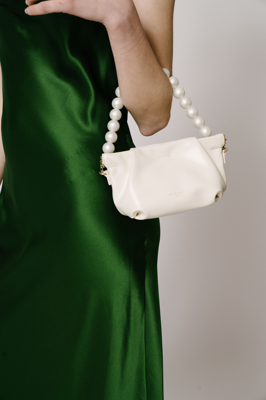 Cream Croissant Shoulder Handbag (Low Stock)