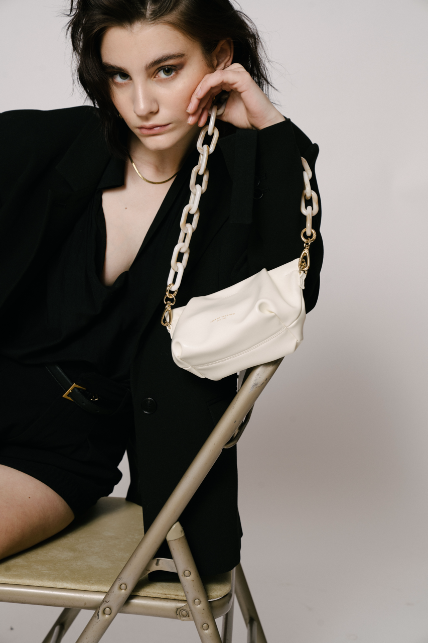 Cream Croissant Shoulder Handbag (Low Stock)