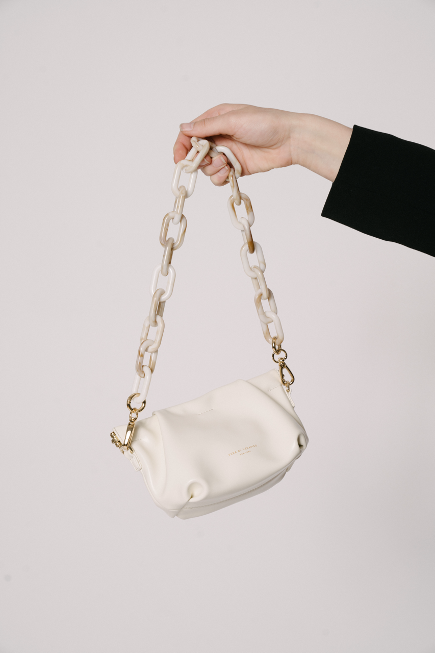 Cream Croissant Shoulder Handbag (Low Stock)