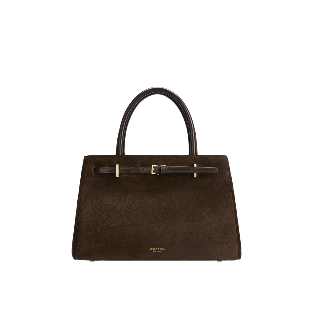 Espresso Suede Book Tote Bag 25