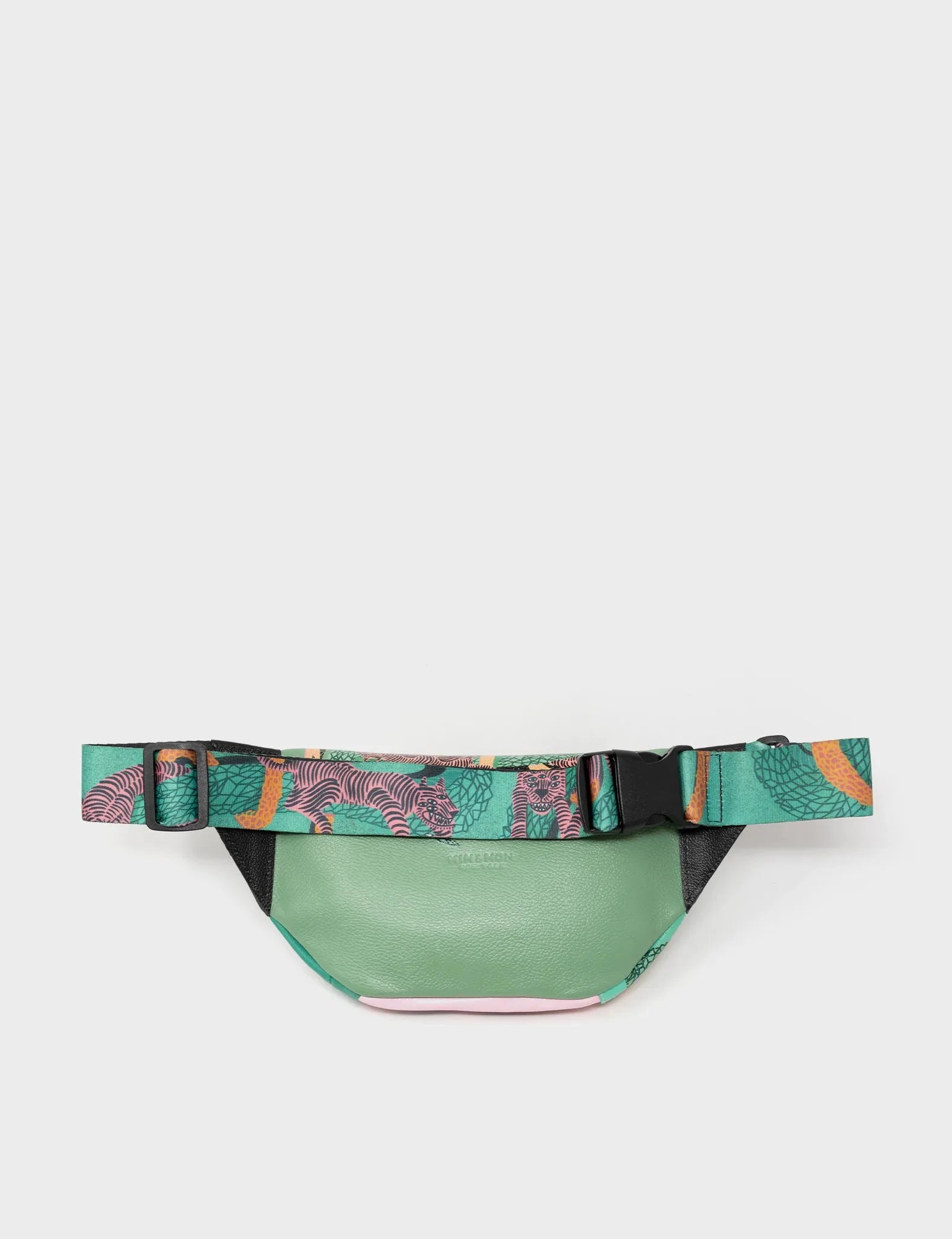 Harold Fanny Pack Deep Green Leather - Tangle Tales Print