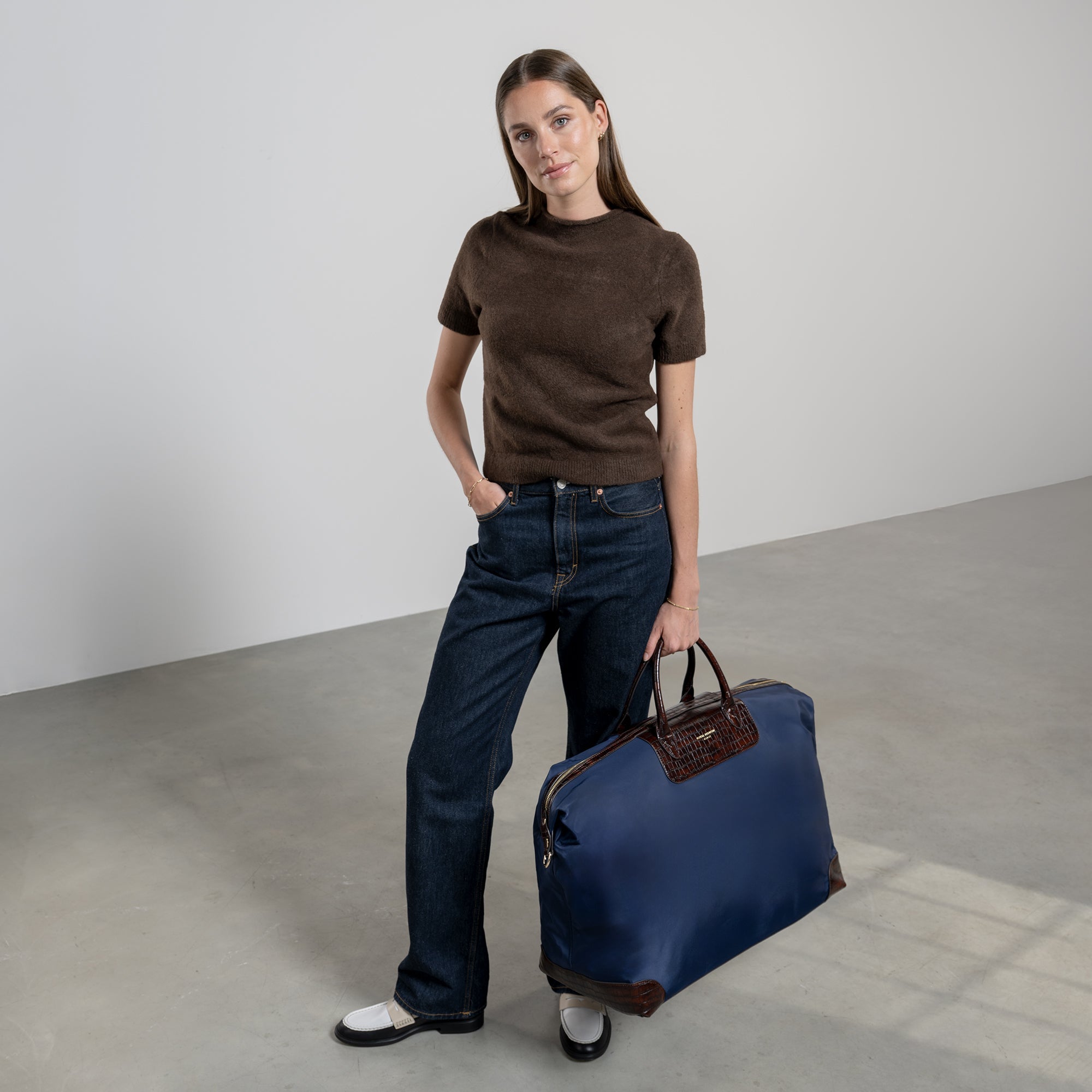 Du Louvre Colette blue weekend bag large