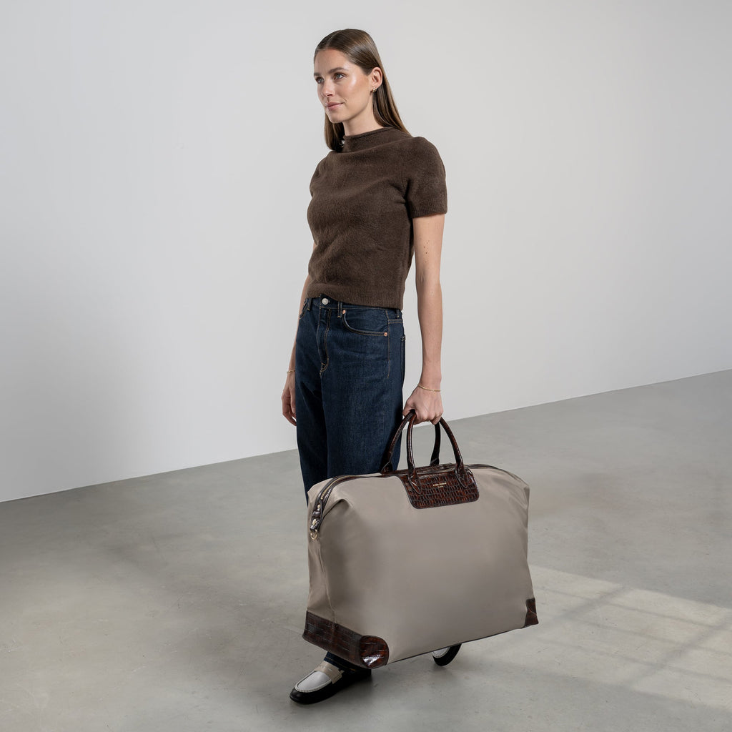 Du Louvre Colette taupe weekend bag large