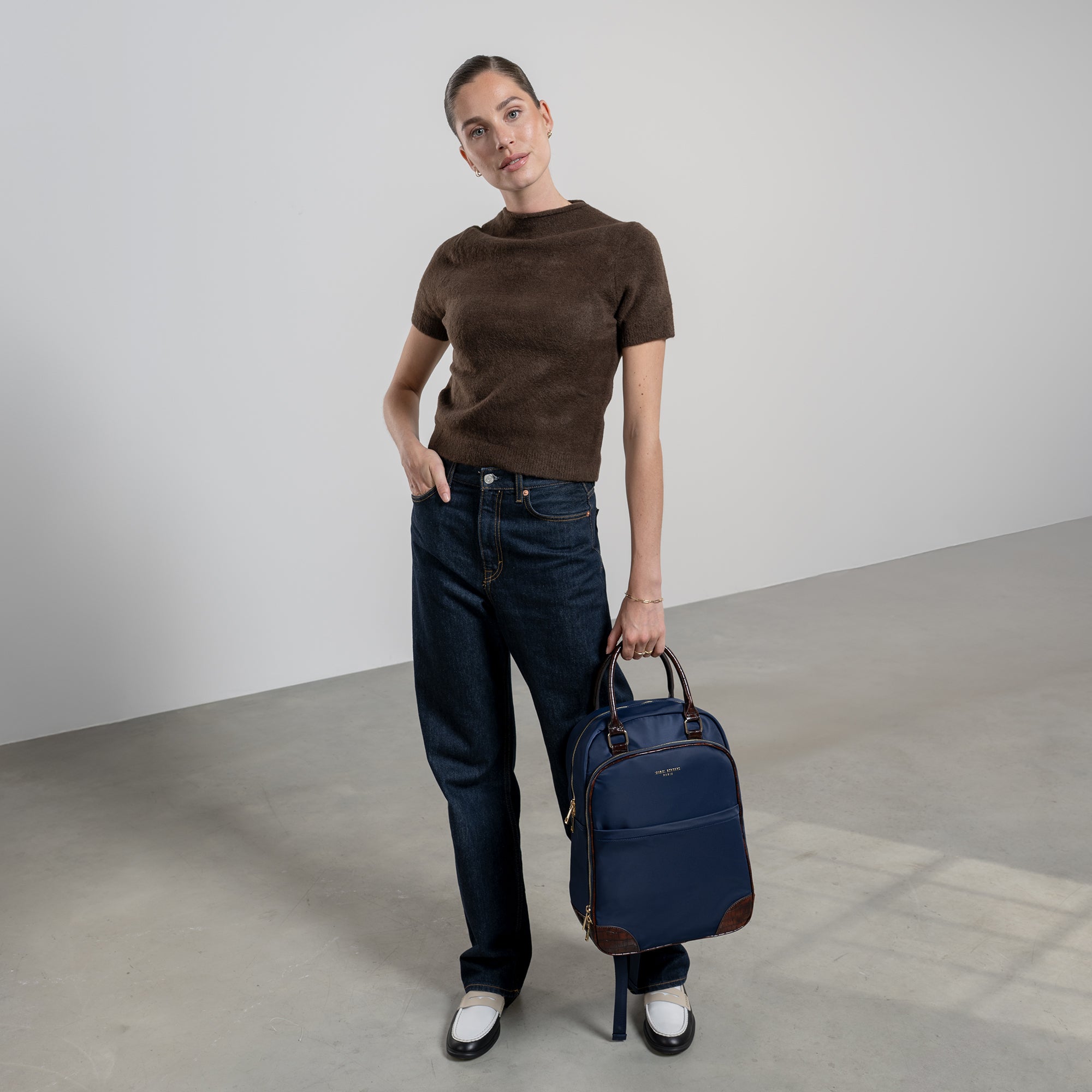 Du Louvre Cher blue backpack