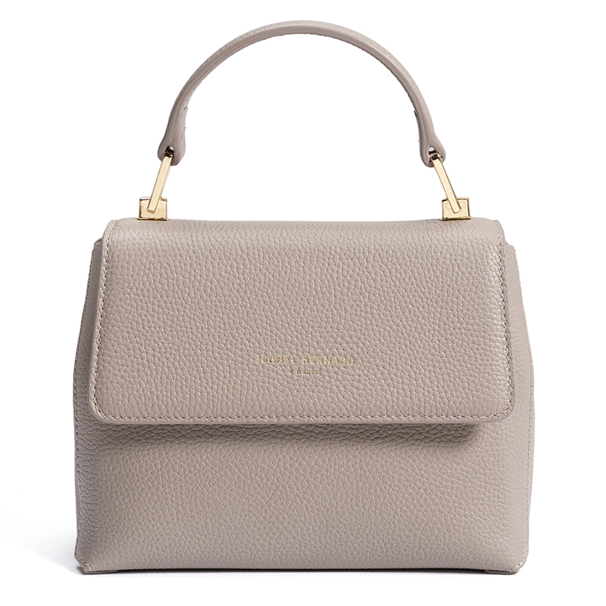 Cadeau d'Isabel taupe calfskin leather handbag and wallet set