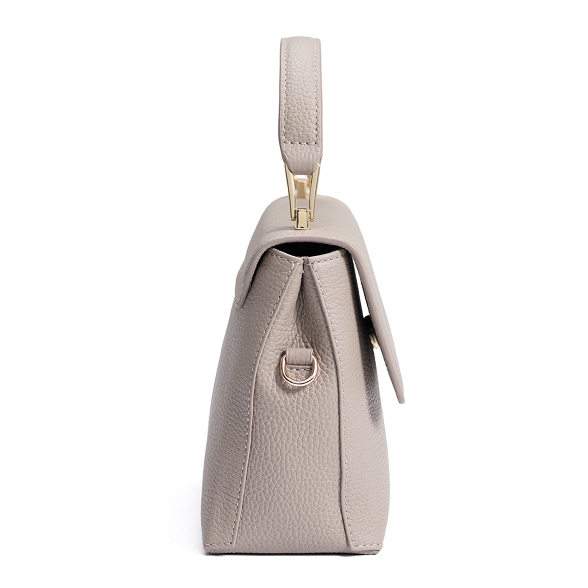 Cadeau d'Isabel taupe calfskin leather handbag and wallet set