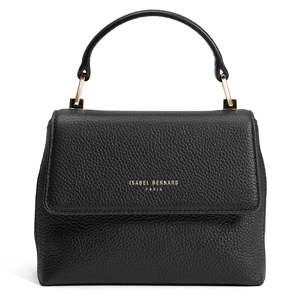 Cadeau d'Isabel black calfskin leather handbag and wallet set