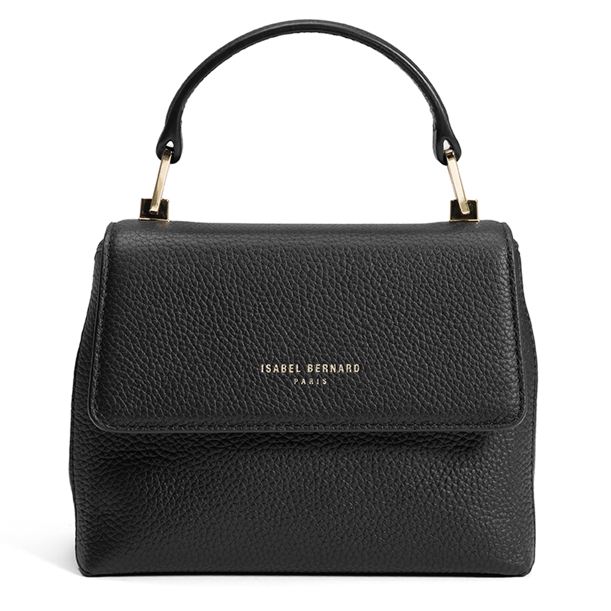 Cadeau d'Isabel black calfskin leather handbag and wallet set