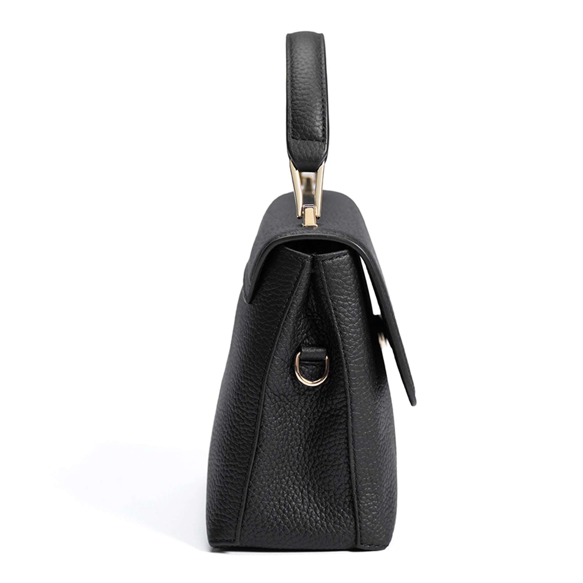 Cadeau d'Isabel black calfskin leather handbag and wallet set