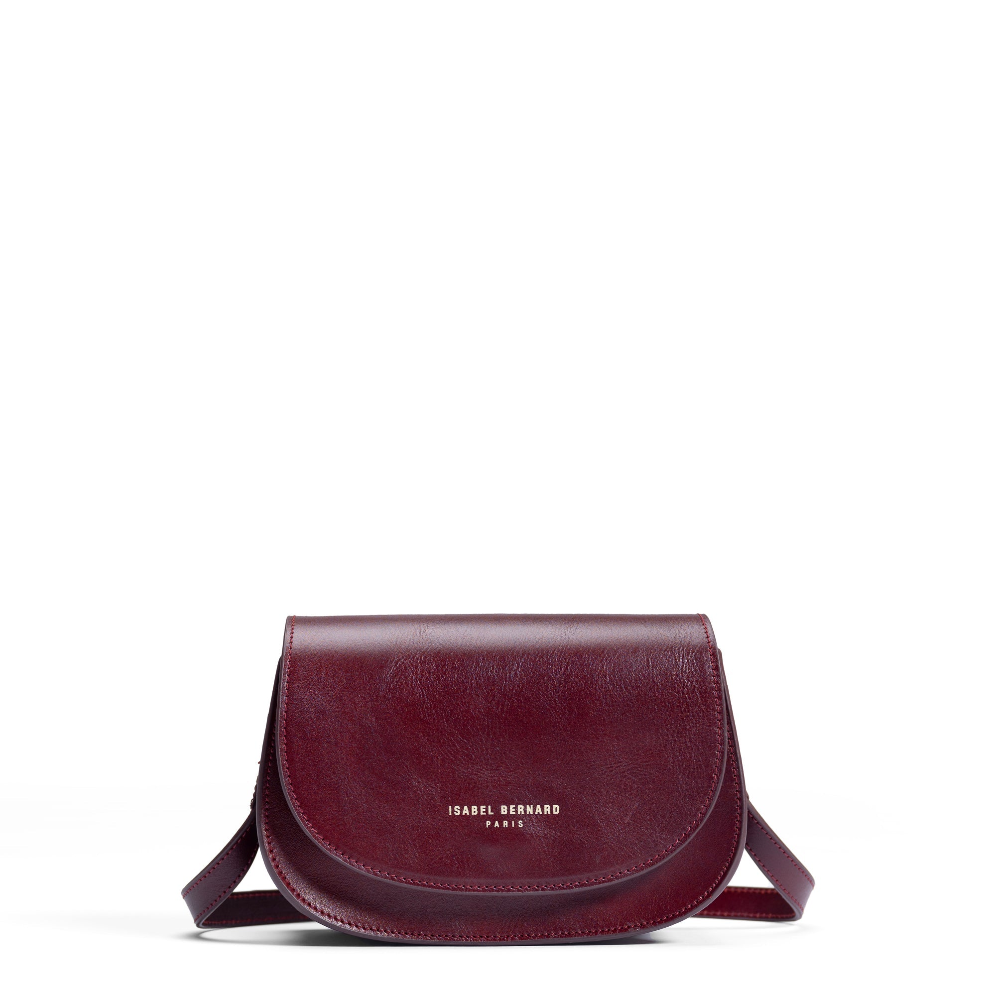 Montmartre Manon bordeaux red vegetable tanned leather crossbody bag
